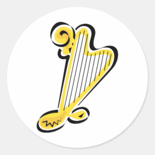 harp classic round sticker