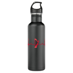 Harp Classical Music Heartbeat Xmas Gift 710 Ml Water Bottle