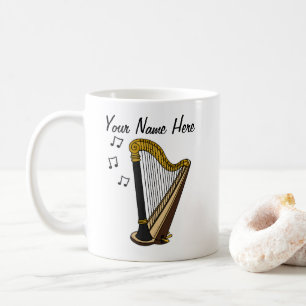 Harp Custom Mug Harpist String Musician Gift