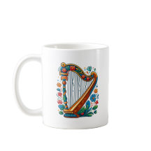 Harp Folk Art Mug