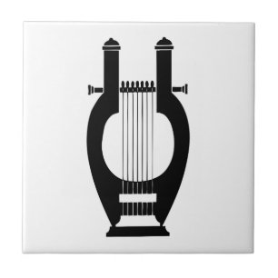 Harp, Greek relief design Tile