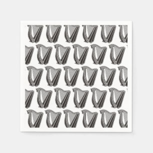 Harp Icon Background Napkin