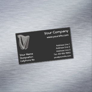 Harp Icon Business Card Magnet
