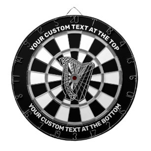 Harp Icon Dartboard with Custom Text