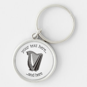 Harp Icon Key Ring