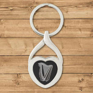 Harp Icon Key Ring