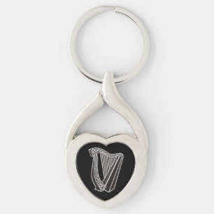 Harp Icon Key Ring