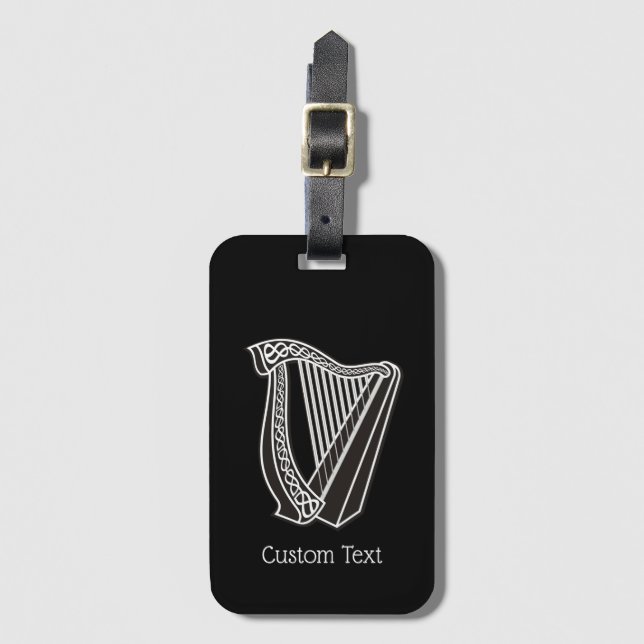 Harp Icon Luggage Tag (Front Vertical)