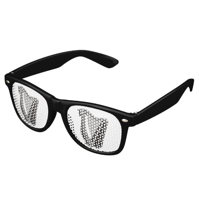 Harp Icon Retro Sunglasses (Angled)
