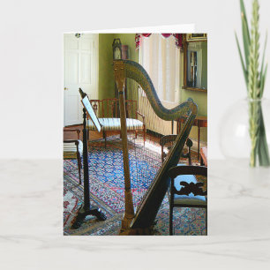 Harp in Living Room Card