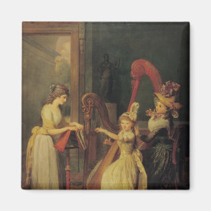 Harp lesson given by Madame de Genlis Magnet