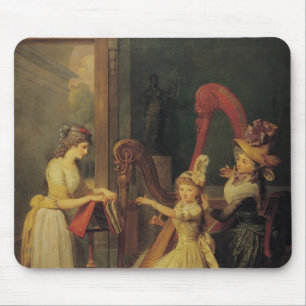 Harp lesson given by Madame de Genlis Mouse Mat