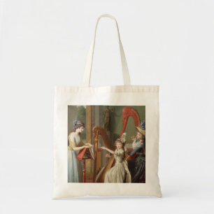 Harp Lesson Given By Madame De Genlis Tote Bag