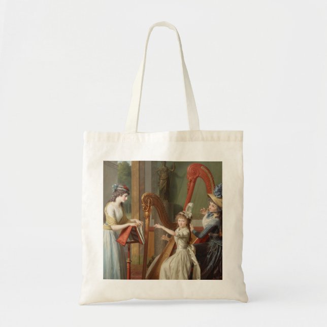 Harp Lesson Given By Madame De Genlis Tote Bag (Front)