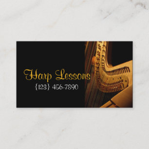 Harp Lessons Music Business Card