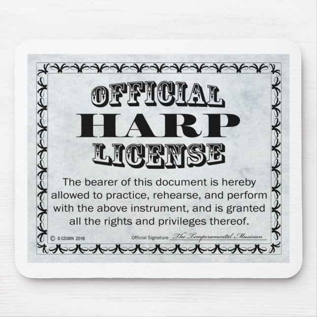 Harp License Mouse Mat (Front)