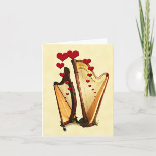 Harp Love Note Card
