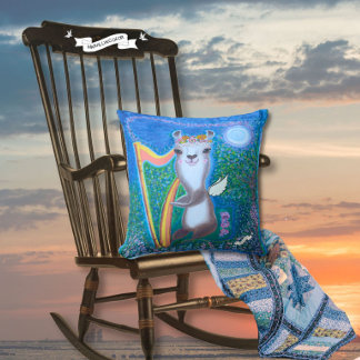 Harp Moon Angel Serenade Cushion