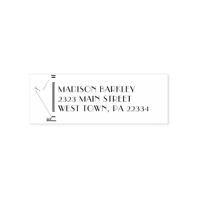 Harp Music Teacher Self-inking Stamp (Design)