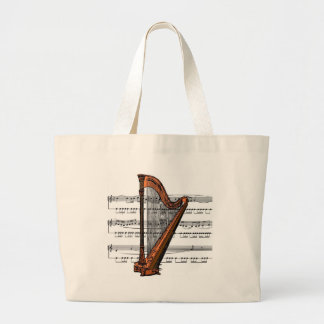 Harp musical 02 B Large Tote Bag