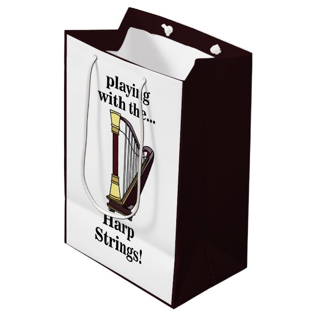 Harp Musical Instrument Harp Medium Gift Bag (Front Angled)