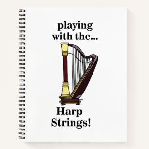 Harp Musical Instrument Harp  Notebook
