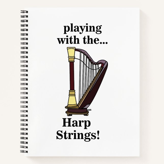 Harp Musical Instrument Harp  Notebook (Front)
