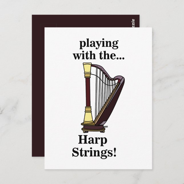 Harp Musical Instrument Harp Postcard (Front/Back)