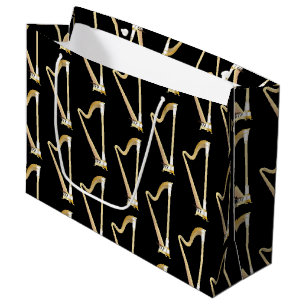 Harp Musician Music Teacher Large Gift Bag