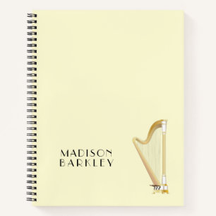 Harp Musician Music Teacher Notebook