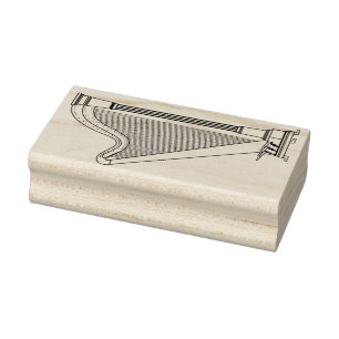 Harp Musician Music Teacher Rubber Stamp