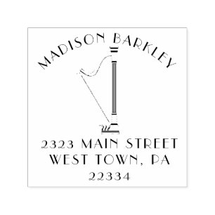 Harp Musician Music Teacher Self-inking Stamp