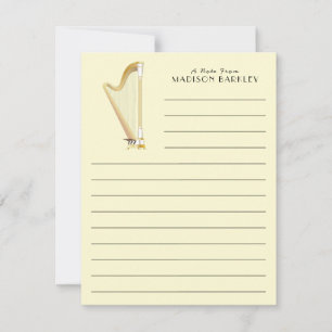 Harp Musician Music Teacher Thank You Card