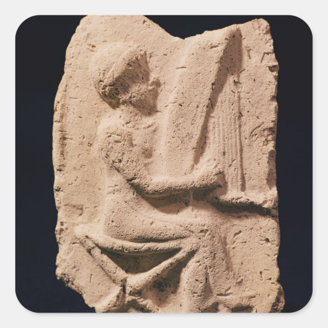 Harp player, 1830-1600 BC Square Sticker (Front)