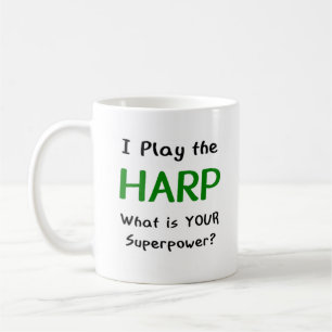 harp player coffee mug