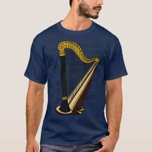 Harp Player Harpist String Musician Colour T-Shirt