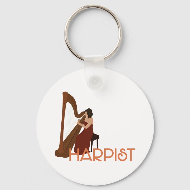Harp Player Key Ring (Front)