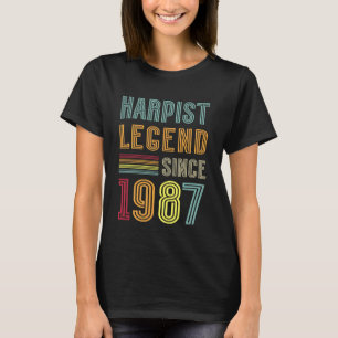 Harp Player Legend 1987 Musician 39th Birthday Har T-Shirt
