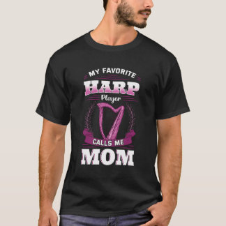 Harp Player Mum Harpist Musician Music Lover Mothe T-Shirt