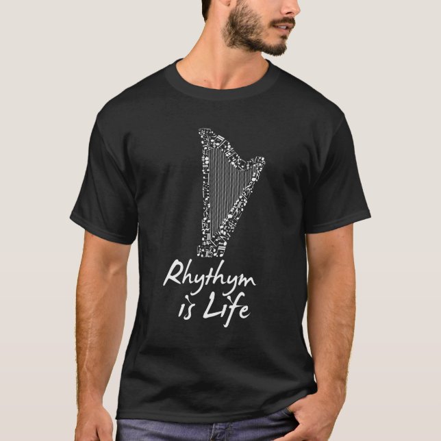 Harp rhythm concert orchestra harp T-Shirt (Front)