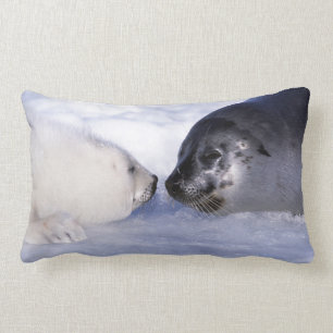Harp Seal Mother with Pup Lumbar Cushion
