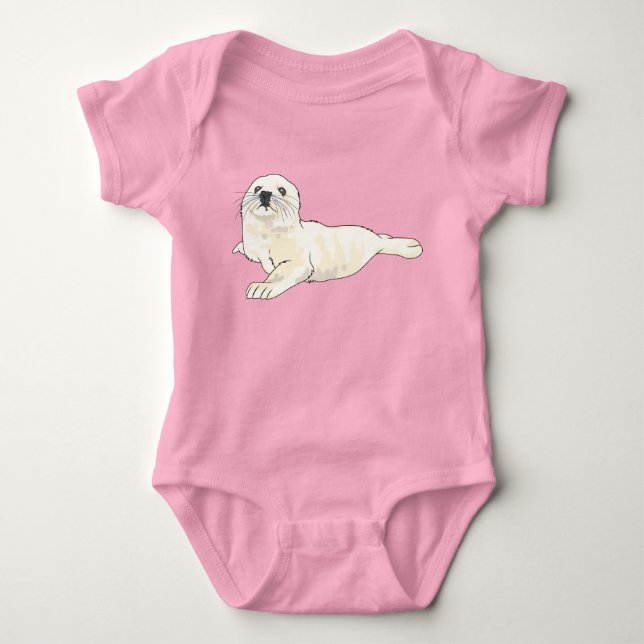Harp Seal Pup Baby Bodysuit (Front)