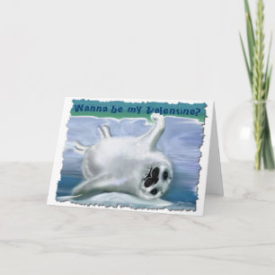 HARP SEAL VALENTINE Card