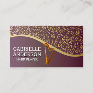 Harp Strings Instrument Business Card