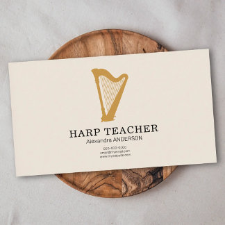 Harp Teacher Business Card