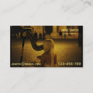 Harp Teacher or tutor Business Card