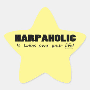 Harpaholic Life Star Sticker