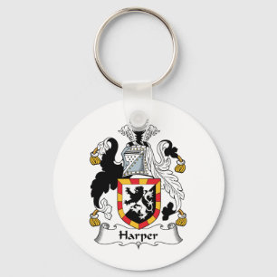Harper Family Crest Key Ring