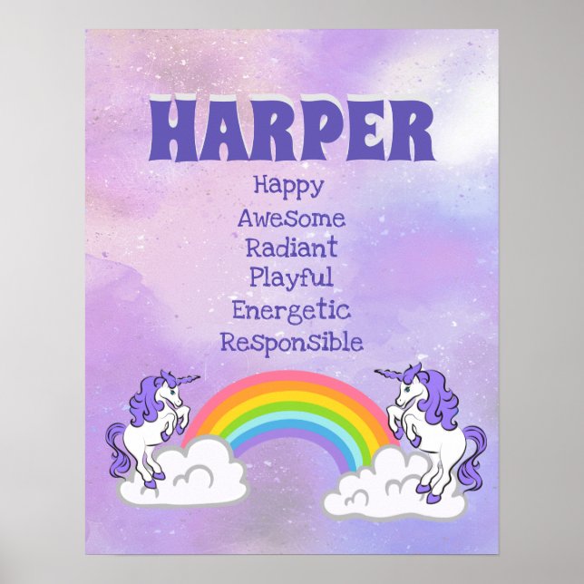 Harper Name Poster (Front)