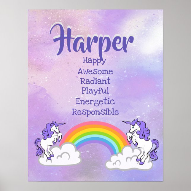 Harper Name Poster (Front)
